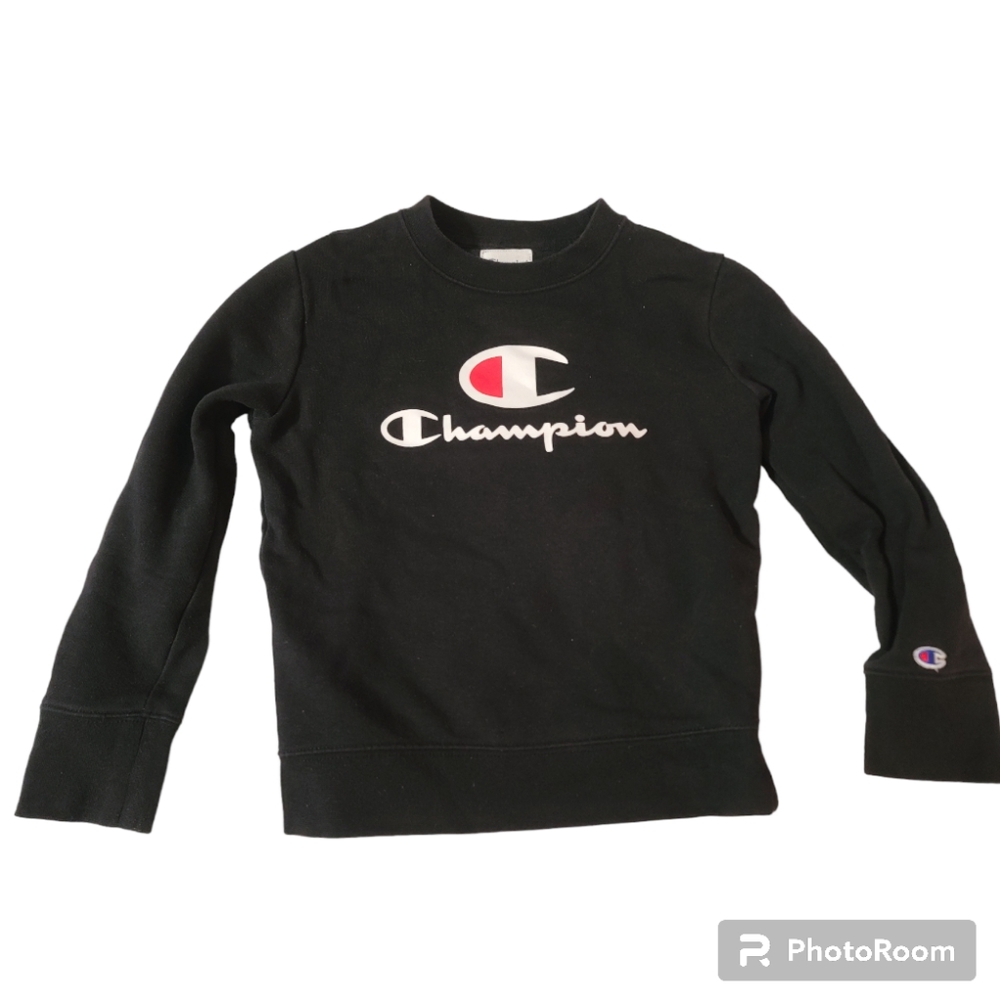 Boys Champion Brand Black Pullover Sweatshirt - EUC - Size 6